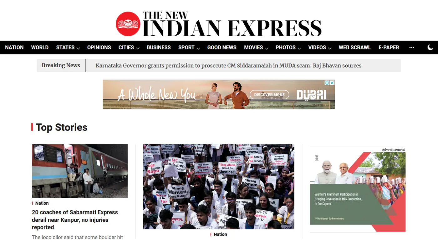 New Indian Express main banner